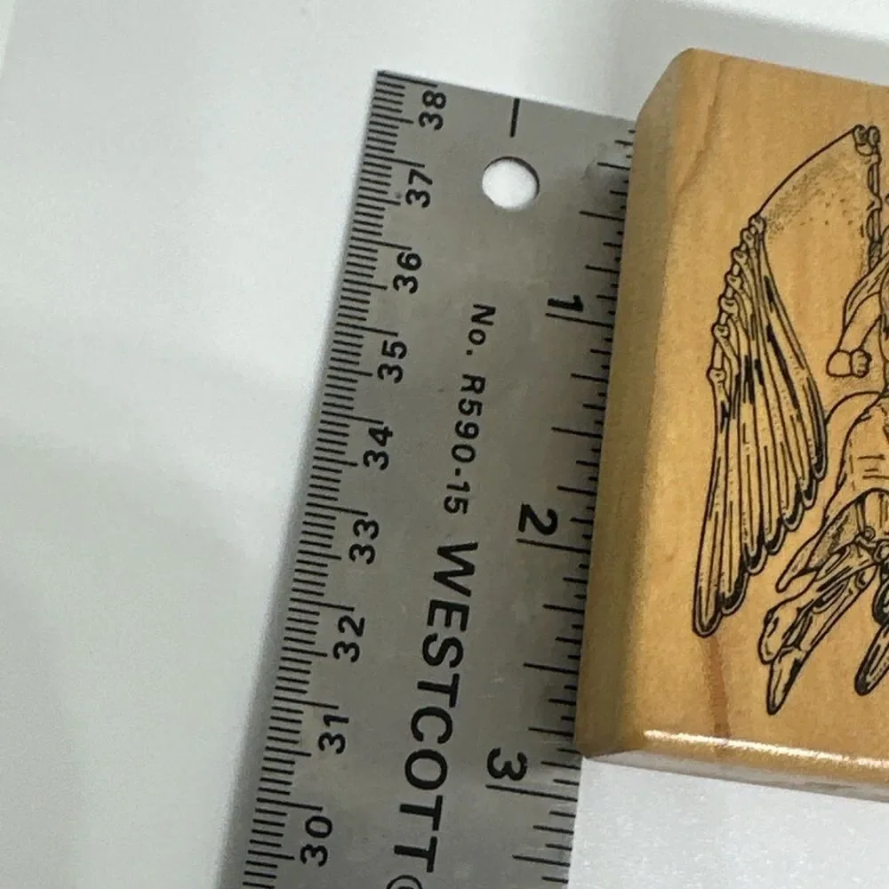 ImaginAir Designs Vintage Rubber Stamp Angel warrior halo marks of distinction
